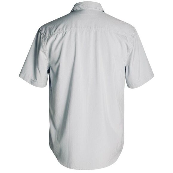 Stoic Gray Short Sleeve Button Up Shirt Men’s Large Casual Outdoor Travel Pocket - Picture 3 of 6